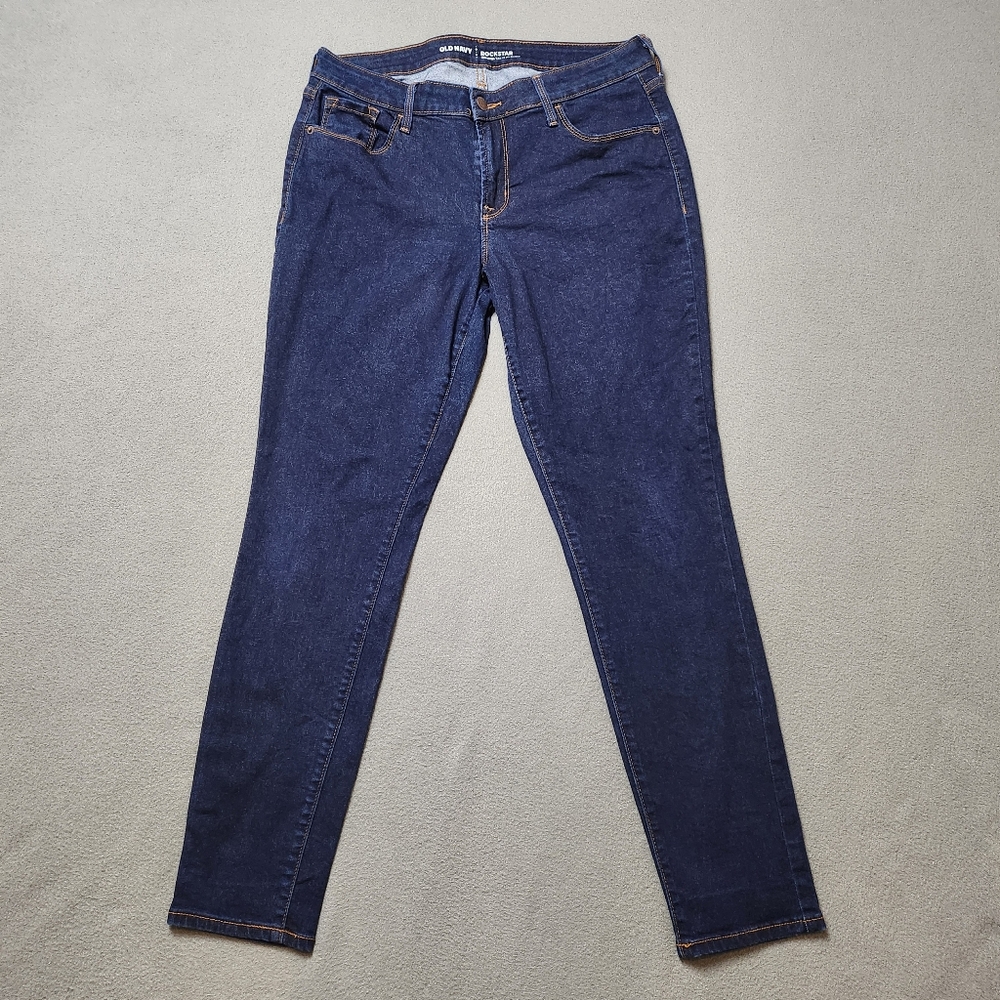 Old Navy Rockstar Mid Rise Jeans Sz 12 Regular Length